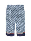 Geometric Square G Print Silk Shorts Blue - GUCCI - BALAAN 2