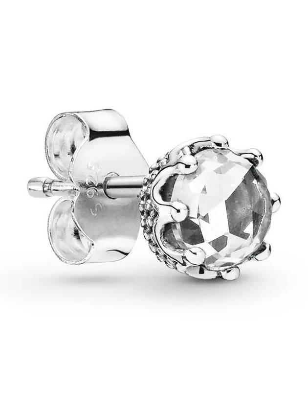 Crown Stud Earrings Silver - PANDORA - BALAAN 3