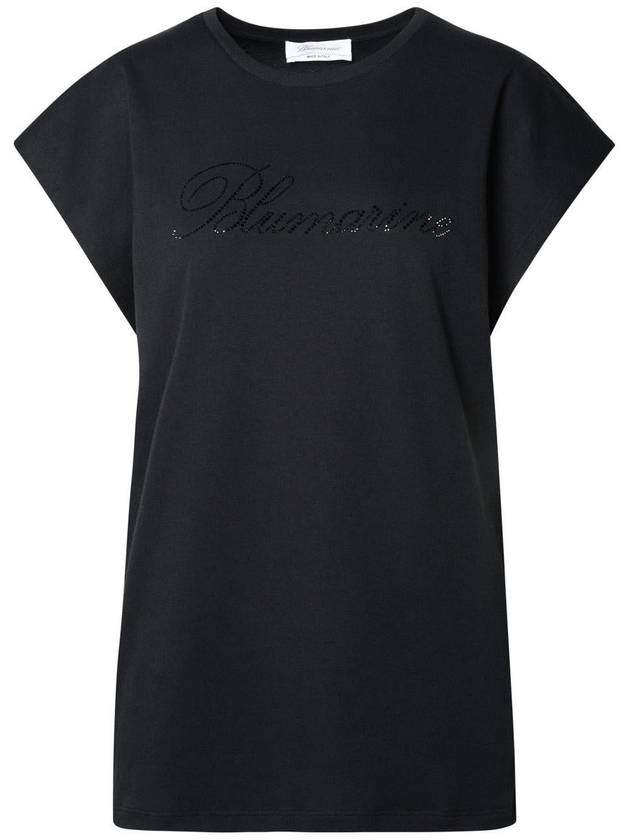 Short Sleeve T-Shirt 4T036AN0990 Black - BLUMARINE - BALAAN 2