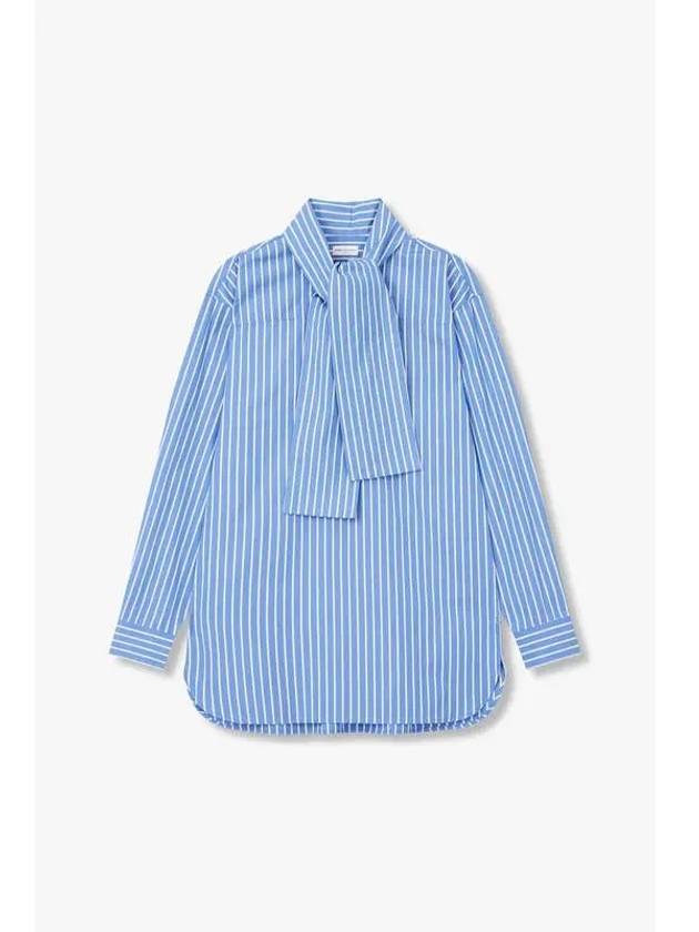 women striped tie blouse blue - DRIES VAN NOTEN - BALAAN 1