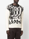 Crew Neck Graphic Wool Knit Top Ivory - BOTTEGA VENETA - BALAAN 6