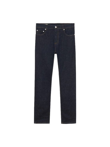 Men's Loose Fit Cotton Jeans Indigo - MAISON KITSUNE - BALAAN 1