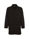 Micro Twill Compass Badge Trench Coat Black - STONE ISLAND - BALAAN 2