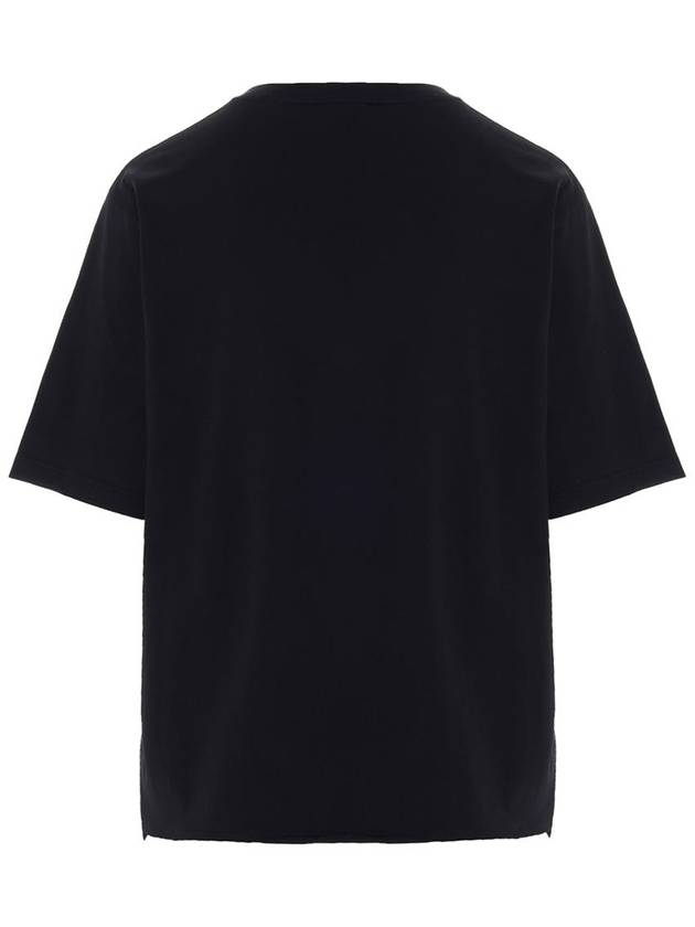 Rive Gauche Short Sleeve T-Shirt Black - SAINT LAURENT - BALAAN 3