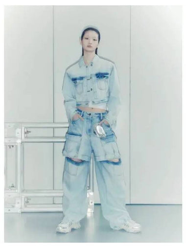 Two way multi cargo denim pants sky blue domestic product GM0023121371610 - JUUN.J - BALAAN 1