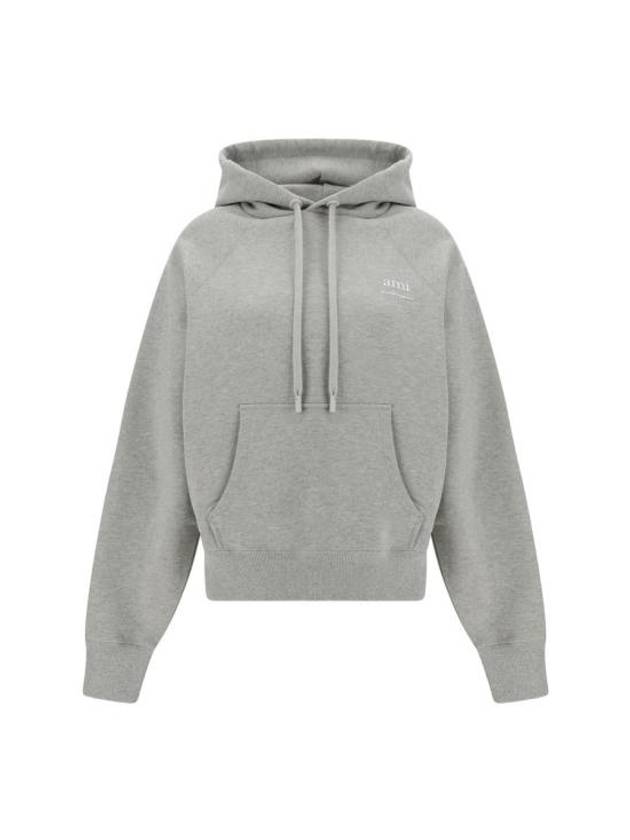 Alexandre Mattiussi Logo Print Hoodie Grey - AMI - BALAAN 2