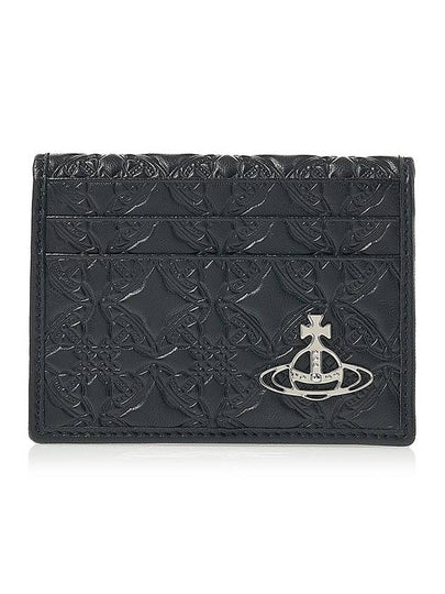 Embossed Card Wallet Black - VIVIENNE WESTWOOD - BALAAN 2