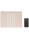 Diagonal Medium Document Case Clutch Bag Light Pink - THOM BROWNE - BALAAN 7