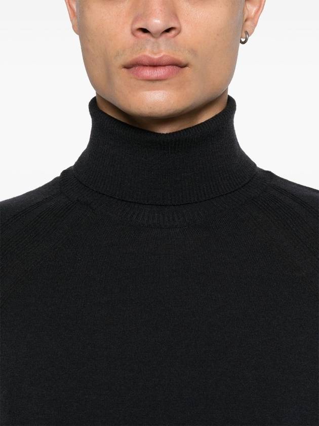 Extra Fine Merino Wool Turtleneck Black - CP COMPANY - BALAAN 7