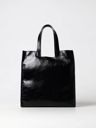 Logo Stamped Leather Tote Bag Black - BALLY - BALAAN 2