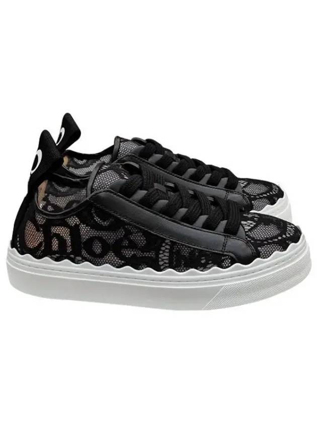 Lauren Lace Low Top Sneakers Black - CHLOE - BALAAN 2