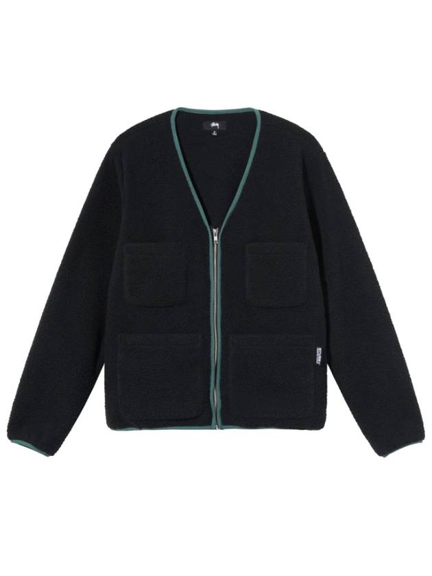 polar fleece cardigan black polar fleece cardigan black - STUSSY - BALAAN 1