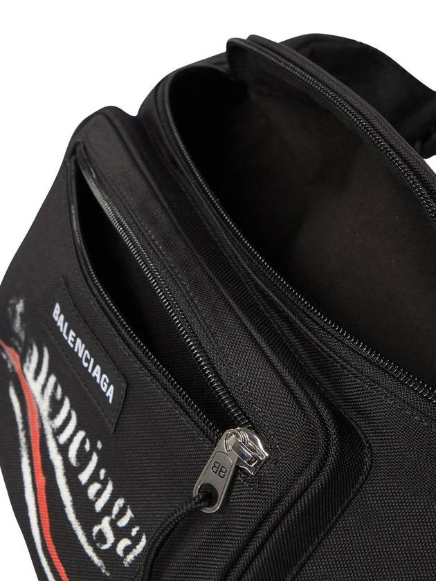 Explorer Logo Print Belt Bag Black - BALENCIAGA - BALAAN 7