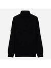 Logo Patch Wool Turtleneck Black - STONE ISLAND - BALAAN 6