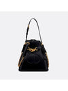 C'est CD Embossed Calfskin Medium Shoulder Bag Black - DIOR - BALAAN 2