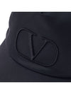 V Embroidered Logo Nylon Ball Cap Black - VALENTINO - BALAAN 7