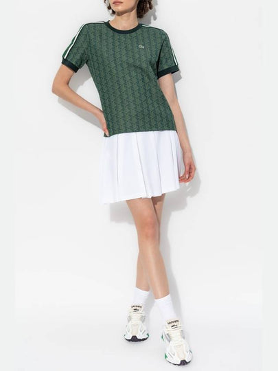 Lacoste T-shirt With Monogram, Women's, Green - LACOSTE - BALAAN 2