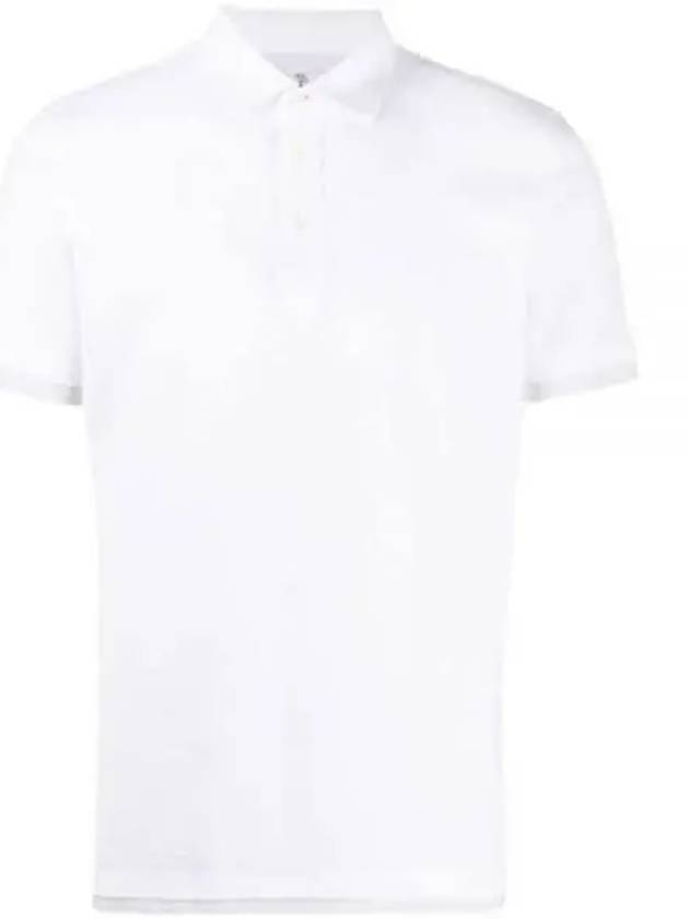 Cotton Short Sleeve Polo Shirt White - BRUNELLO CUCINELLI - BALAAN 2