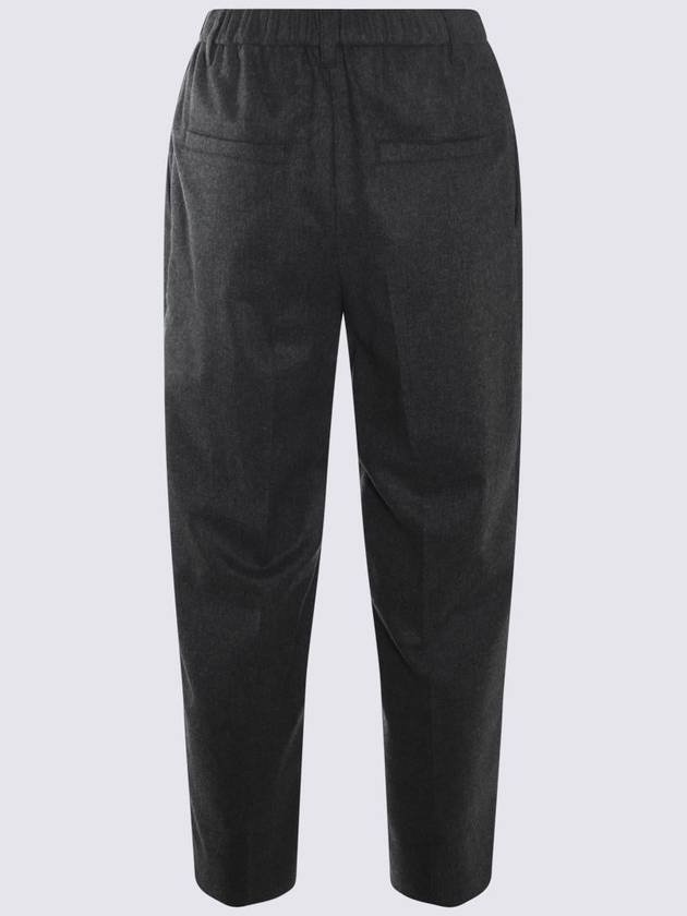 Brunello Cucinelli Dark Grey Wool Pants - BRUNELLO CUCINELLI - BALAAN 2