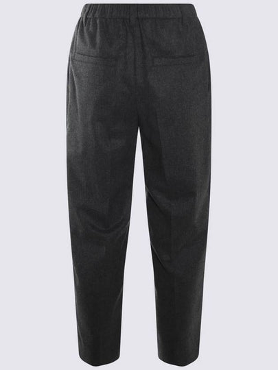 Brunello Cucinelli Dark Grey Wool Pants - BRUNELLO CUCINELLI - BALAAN 2