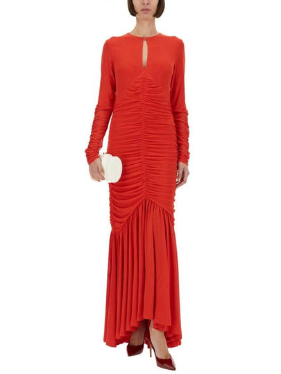 Rotate Birger Christensen Long Dress With Drape - ROTATE - BALAAN 2