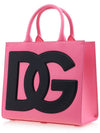 DG Logo 3D Small Calfskin Tote Bag Pink - DOLCE&GABBANA - BALAAN 3