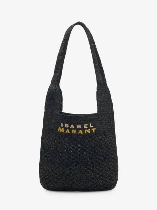 Praia Embroidery Logo Small Shoulder Bag Black - ISABEL MARANT - BALAAN 2