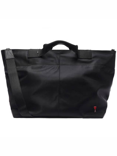 Heart Logo Large Tote Bag Black - AMI - BALAAN 2