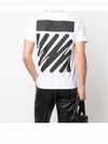 Wave Diag Slim Short Sleeve T Shirt White - OFF WHITE - BALAAN 6