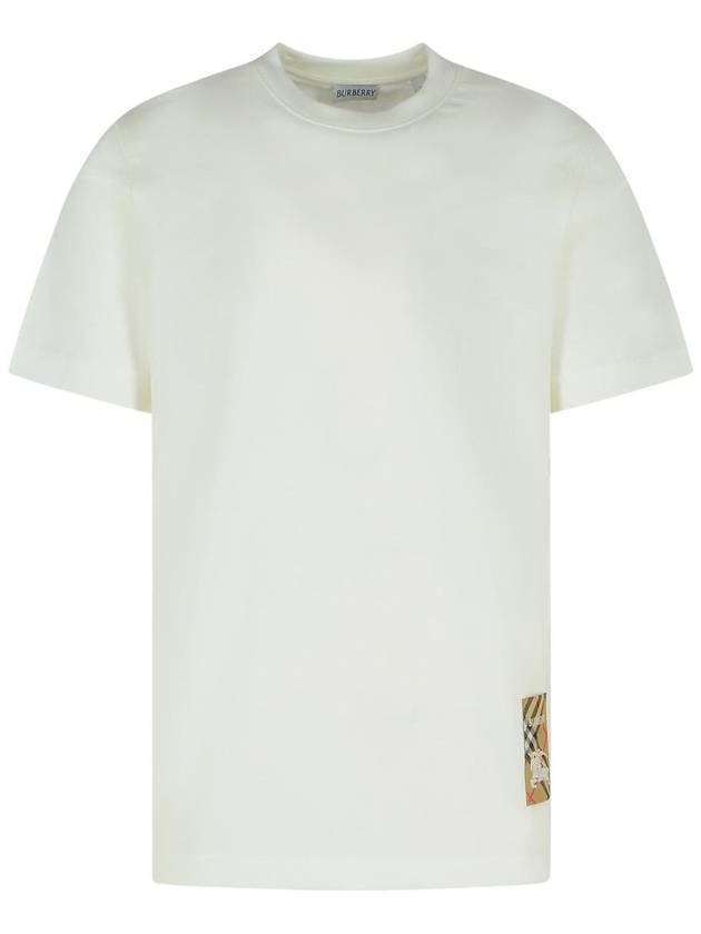 Burberry White Cotton T-Shirt - BURBERRY - BALAAN 1