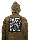 Embroidered back printing khaki field jacket 2W101498D - CELINE - BALAAN 6