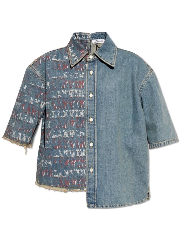 Patchwork Denim Shirt RUSI0136D082P24 - LANVIN - BALAAN 2