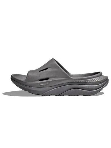 Ora Recovery Slide 3 Slippers Grey - HOKA ONE ONE - BALAAN 1