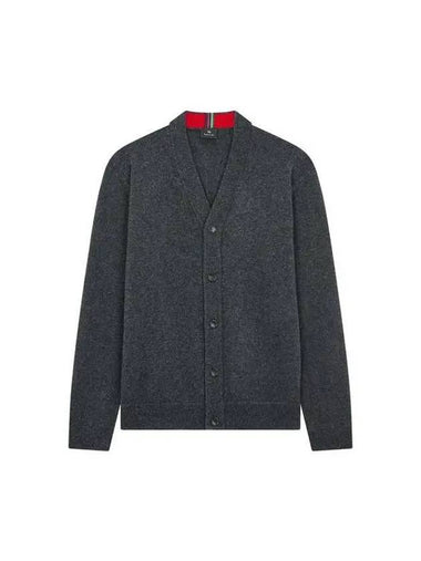 PS brushed wool button up cardigan dark gray 270945 - PAUL SMITH - BALAAN 1