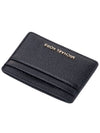 Pebble Leather Card Wallet Black - MICHAEL KORS - BALAAN 5