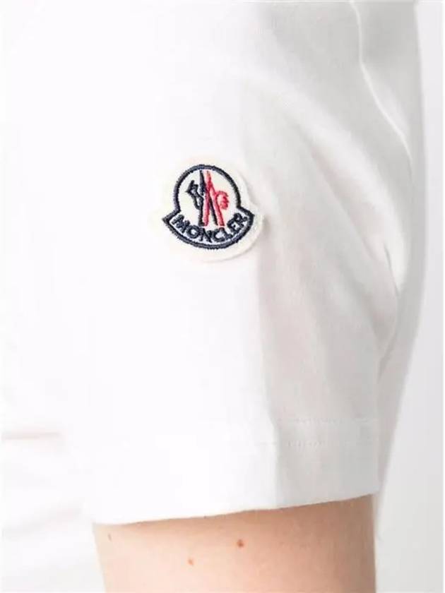 Cotton Logo Patch Short Sleeve T-Shirt White - MONCLER - BALAAN 7