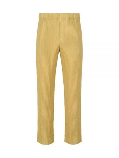 Tailored Pleated 1 Straight Pants Yellow - ISSEY MIYAKE - BALAAN 2