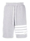 Seersucker Loopback 4-Bar Sweat Shorts Light Grey - THOM BROWNE - BALAAN 2