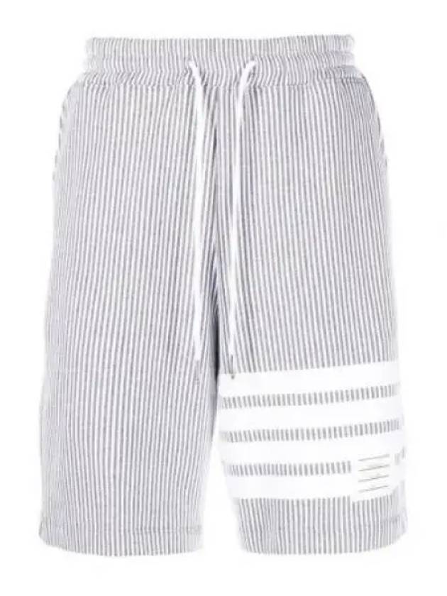 Seersucker Loopback 4-Bar Sweat Shorts Light Grey - THOM BROWNE - BALAAN 2