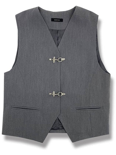 TR hanger loop Buckle vest_Charcoal - KOOKEESEE - BALAAN 1