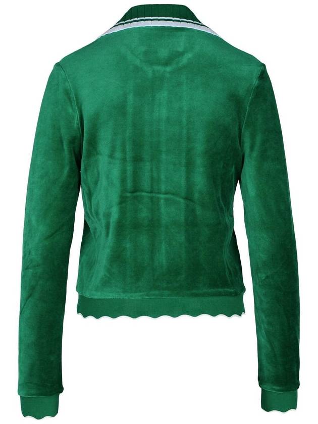 Casablanca 'Track' Green Cotton Blend Sweatshirt - CASABLANCA - BALAAN 3