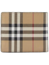 Vintage Check Half Wallet Beige - BURBERRY - BALAAN 3