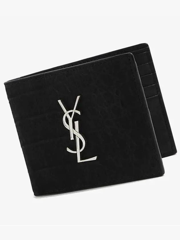 Monogram East West Halfwallet Black - SAINT LAURENT - BALAAN.