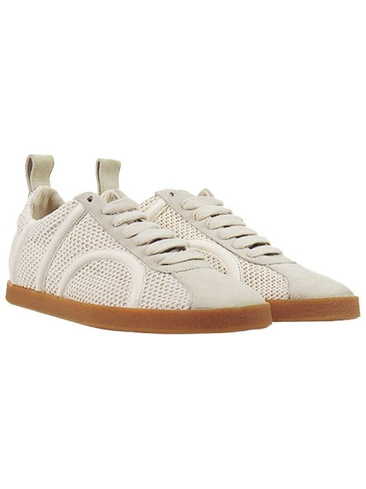 Women's Mesh Low-Top Sneakers Ivory - TOTEME - BALAAN 2