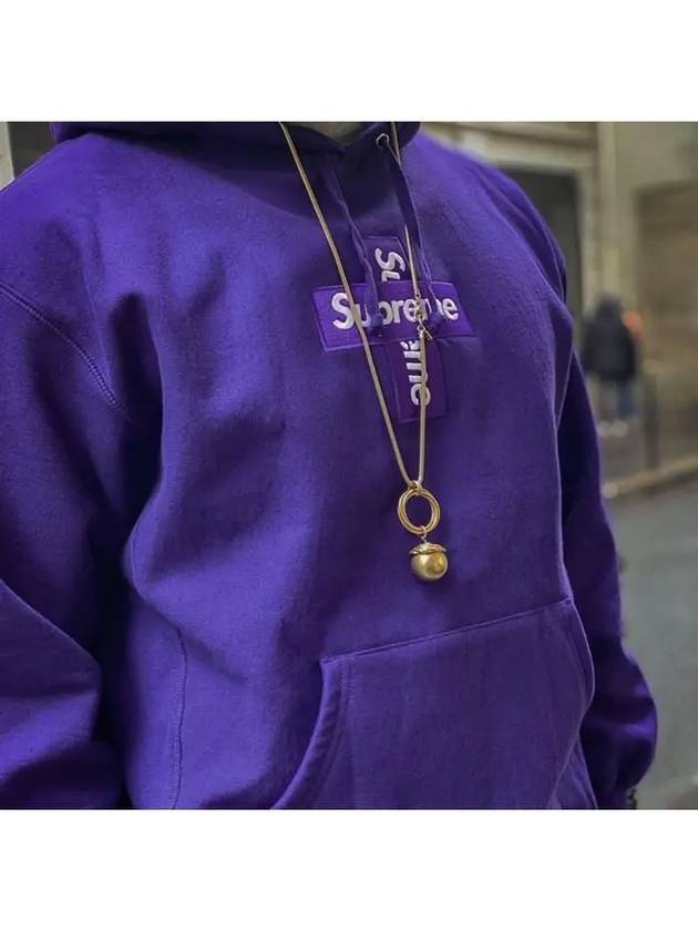 Cross box logo hooded sweatshirt purple SU10097 - SUPREME - BALAAN 4