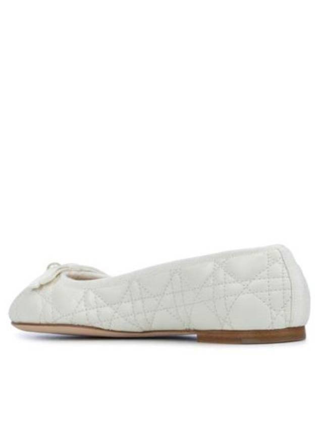 Quilted Cannage Calfskin Ballerina Flat Off White - DIOR - BALAAN 4