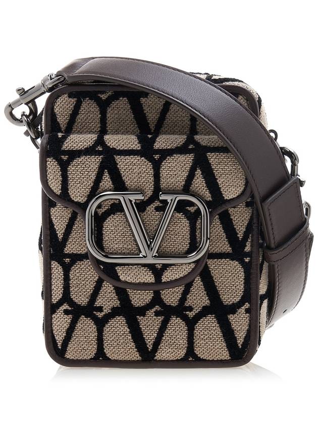 V Logo Toile Iconographe Cross Bag Beige - VALENTINO - BALAAN 2