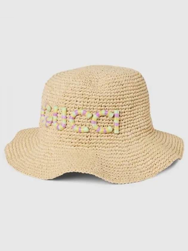 Patch Straw Hat Natural - GUCCI - BALAAN 2