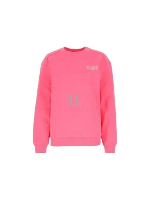 Women's Logo Print Cotton Sweatshirt Pink - GANNI - BALAAN 2