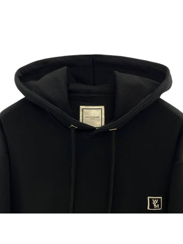 Back Logo Cotton Hoodie Black - WOOYOUNGMI - BALAAN 5